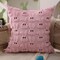 Easter Pillow Covers 18x18 inch Set of 2 Easter Decoration Pink Rabbit Soft Plush Faux Fur Jacquard Throw Pillows for Bedroom Sofa Holiday Festivals Home Decor FHJ-07B18